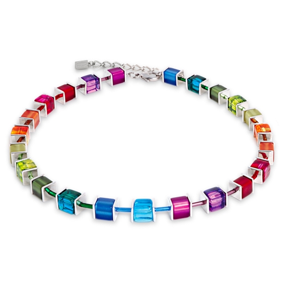 Geo Cube Necklace multicolour rainbow | COEUR DE LION